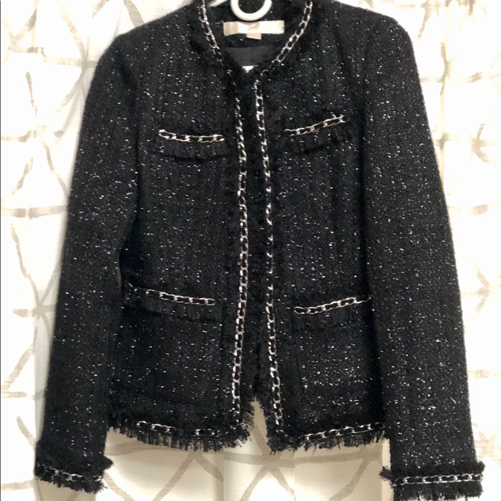 Classy sequin tweed crop jacket
